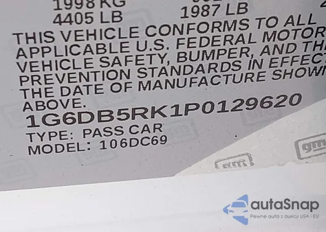 2023 Cadillac Ct4 Premium Luxury из США, поврежденный, VIN 1G6DB5RK1P0129620